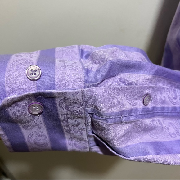 Robert Graham Lavender Pinstriped Dress Shirt - Picture 3 of 8
